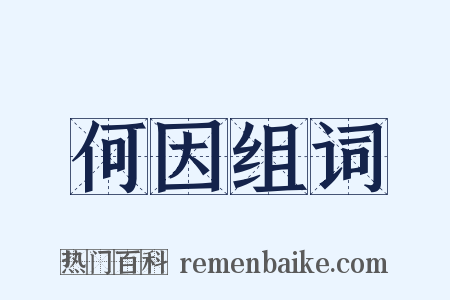 何因组词是什么意思的图片